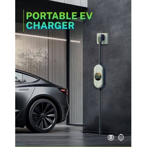 Portable EV Car Charger Lightweight Portable Design with 5 Meter Cable and Durable Construction for Outdoor Charging