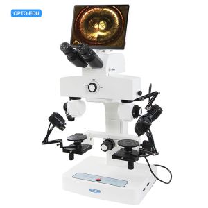 China OPTO-EDU A18.1825-LCD Digital Comparison Microscope with 3.2x~230x Magnification 10.5 LCD Camera and 8.0M Resolution on sale