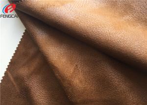 China Super Soft Brushed Microfiber Suede Upholstery Fabric , Bronzing Sofa Fabric factory