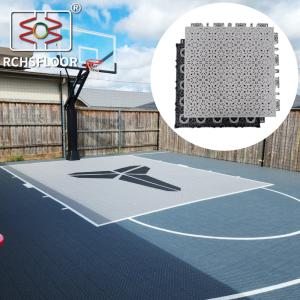 China 600g/Pc Multi Sport Interlocking Tiles Shock Absorption 32% PP Tiles For Tennis Court factory