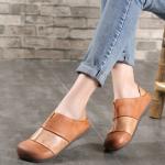 S044 Personality handmade leather shoes female original Mori female flat bottom