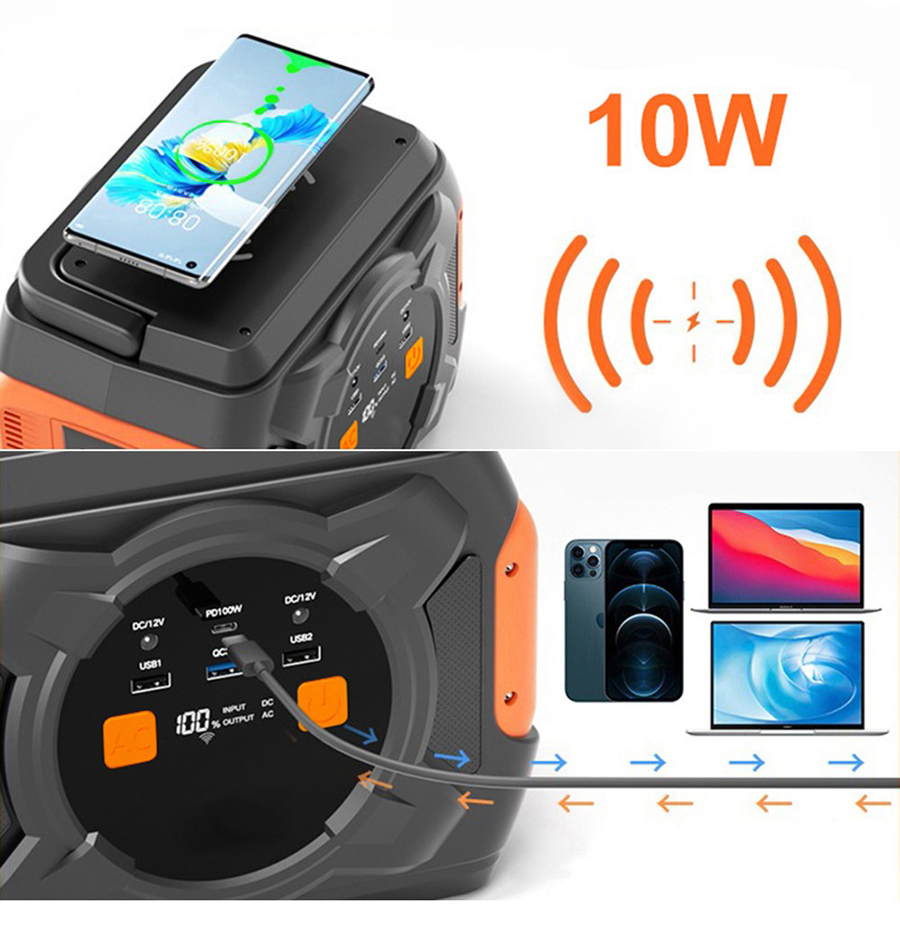 320W 600w Portable Power Station With 292Wh 80000mAh Lithium Ion Battery Type