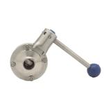 Pneumatic Controls 2 Inch Butt Weld Hygienic Butterfly Valve