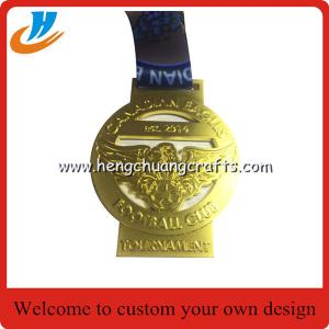 China Hollow-out shaped metal run medal/sport gold medal,shaped metal medals factory