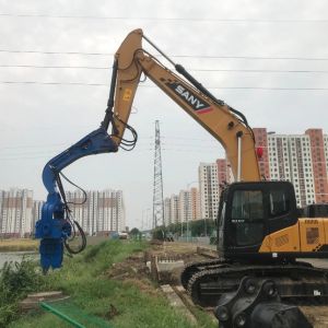China Precise Pile Driver for Solar Farms: Efficient Sheet Piling &amp; Vibro Technology factory