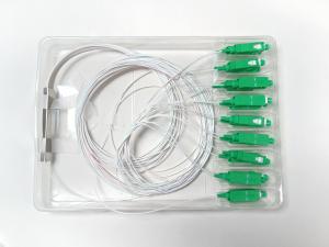 China Mini Tube 1x16 Fiber Optical Splitter SCAPC PLC Blister Packing White Color factory