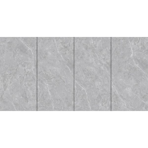 Hot Sale 600x1200 Glossy Glazed Polished Marble Solid Grey Tile Interior Living Room Floor Glazed Porcelain Floor Tile