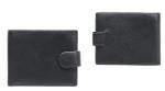 Lychee Grain PVC Stylish Leather Wallet Black Color 9*12cm For Men