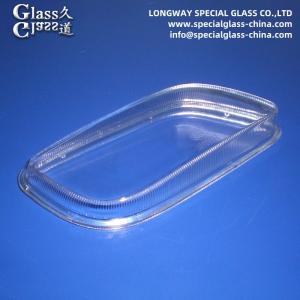 China Customization Casting Molded Soda Lime Glass Light Cover Headlight Lamp Cover factory