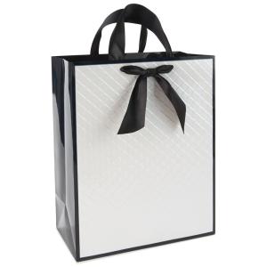 China Silver Hot Stamping C1S Paper Shopping Bag factory