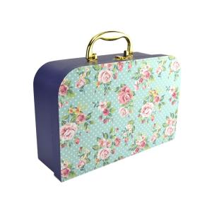 China Storage Paperboard Suitcases Box Small Toy Organizer With Hinged Lids factory