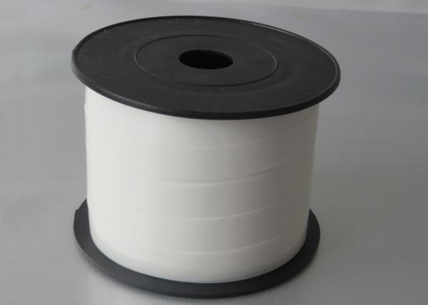 10mm X 50y White lacquer PP Laminated Curled ribbon For Supermarket , Cosmetics