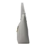 Gray Vegan Leather Tote Bag PU Soft Leather Satchel Handbags