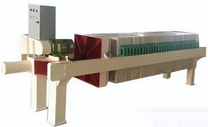 China Optimal Stainless Steel Chamber Filter Press Hydraulic Compress Center Slurry Inlet Type factory