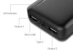 Portable Charger External Battery Power Bank 20000mAh 74Wh For IPhone IPad