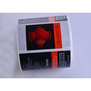 Custom cmyk glossy varnishing spot UV wine bottle packaging sheet roll labels