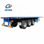 2 axle 40ft or 20ft trailer container flatbed truck trailer with 12500*2500*1520
