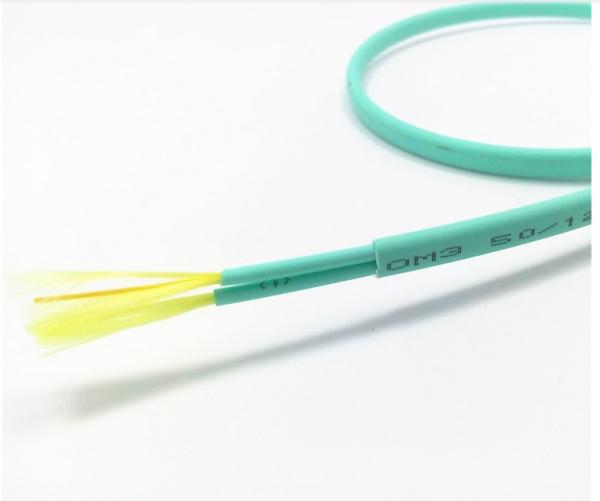 OM3 Ftth Armored Optical Cable Armored Optic Patch Cord Cable / 12 Core Fiber