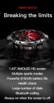 1.43inch HK87 Smart Watch 410mAh Battery AMOLED NFC ECG Monitor