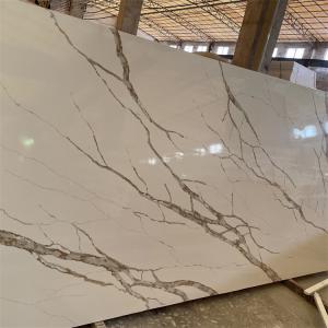 China 12mm 15mm 20mm Quartz Stone Slab Quartz Calacatta Gold Slab Artificial Quartz Stone factory