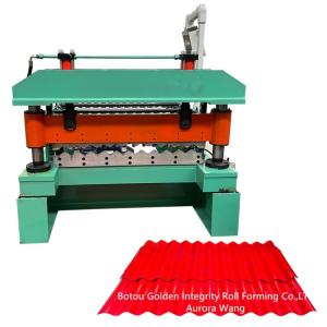 China 10-20m/min Corrugated Plate Roll Forming Machine PLC Iron Roof Sheet Making Machine factory