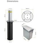 Remote Control Heavy Duty Removable Bollards Hydraulic Automatic Rising