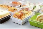 Baking Foods Paper Takeaway Containers With Plastic Lids Customized Logo