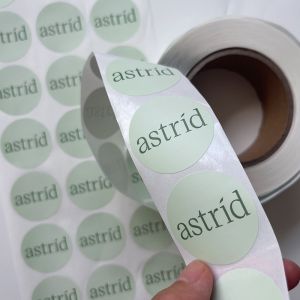 Custom Text Image Adhesive Printing Round Label Stickers Waterproof Vinyl