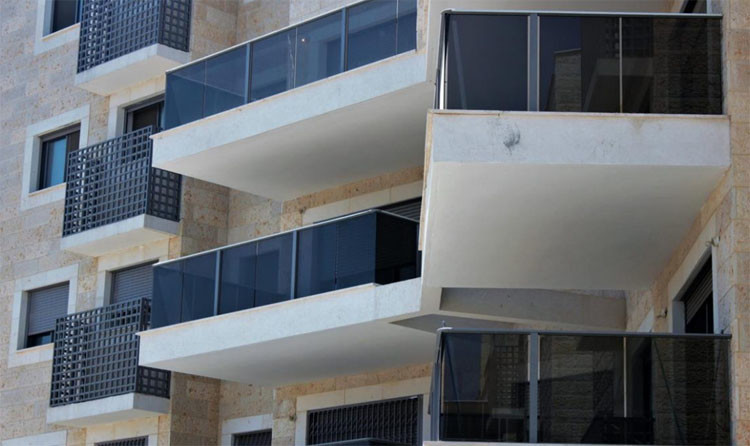 Euro grey tempered laminated glass balcony