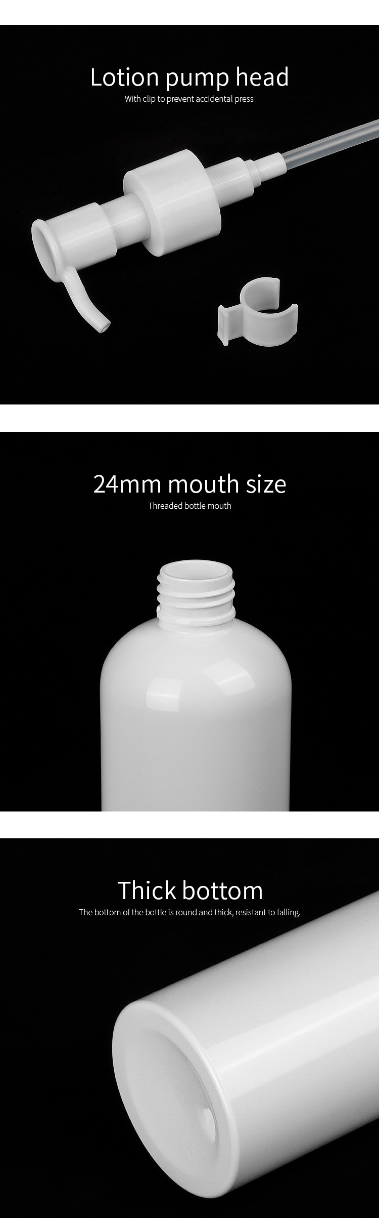 Custom PET Scrub Pump Body Wash Cosmetic Lotion Bottle 480ml 400ml