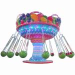 5m Amusement Park Rides , Fruit Flying Chair Ride Without Foundation