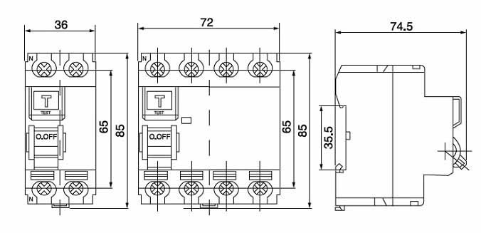 Sontuoec 6KA RCCB Circuit Breaker 2P 400V AC 16A Electrical Type