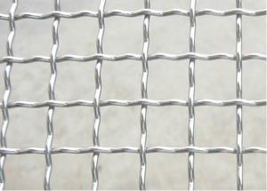 China Double 1mm Stainless Steel Crimped Wire Mesh Square Opening Screen factory