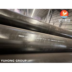 China ASTM A53 API 5L Gr.B Black Coating Carbon Steel ERW Pipes For Pipeline Equipments factory