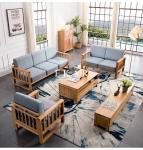 Northern Europe Solid Wood Frame With Seating Cushion Modern Furniture Sofa