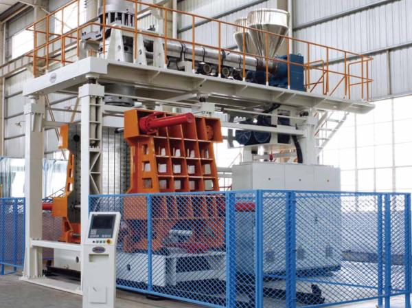 Hydraulic Servo Extrusion Blow Molding Machine Chemical Revolving Barrel Easy