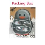 OEM Silicone Baby Feeding Set Penguin Shape Food Grade With Spoon