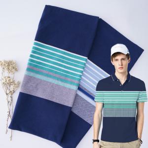 China 21S Breathable Health And Safety And Unique Striped Knit Fabric For Polo Shirt factory