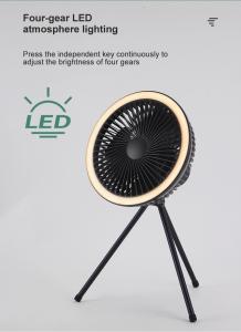 China 7800mAh Large Capacity Outdoor Camping LED Night Light Portable Detachable Tripod Fan factory