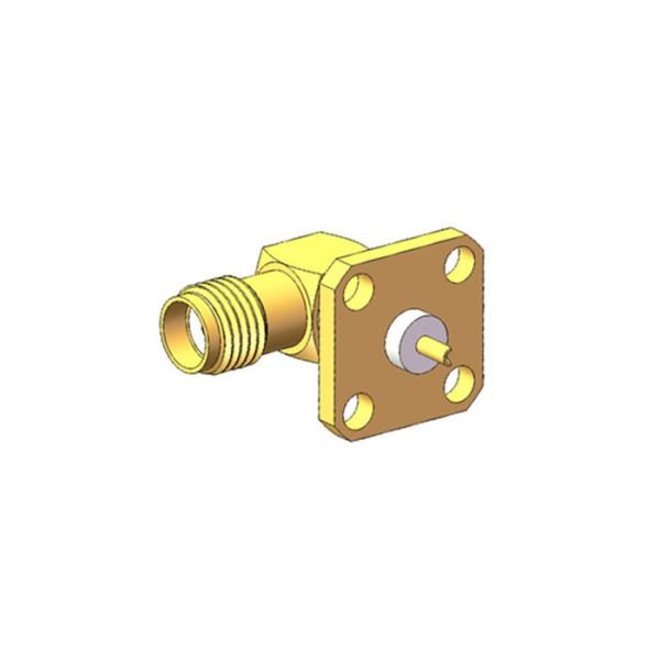 China 18GHz Gold Plated Right Angle SMA RF Connector factory