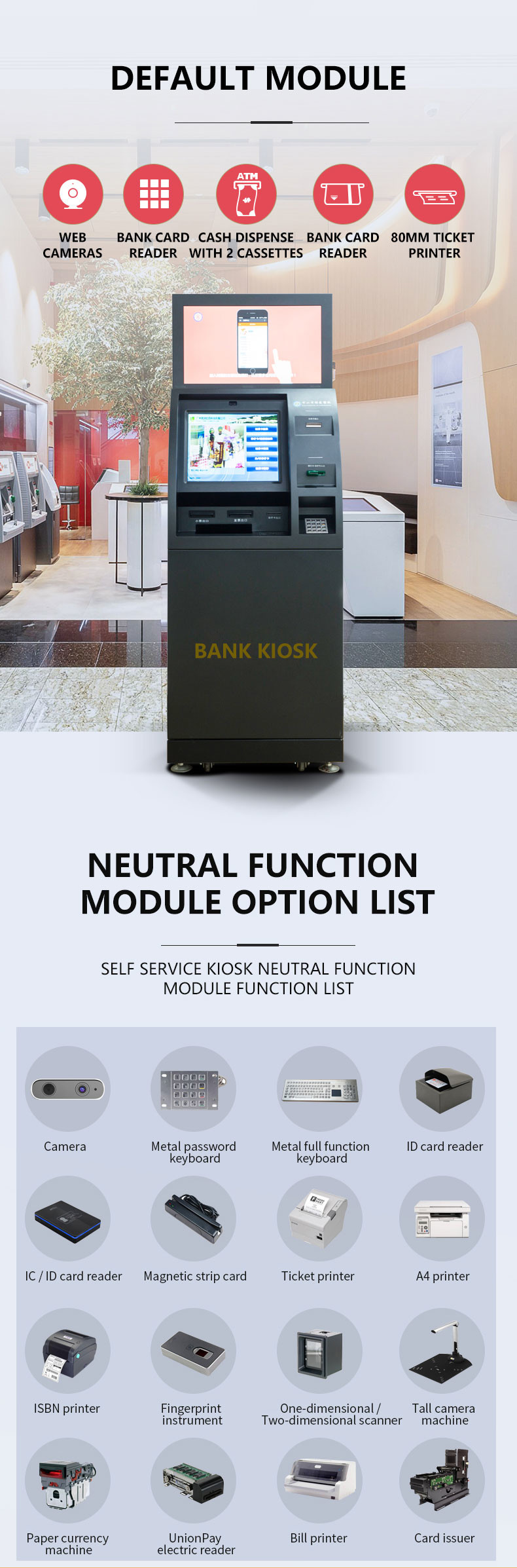 Cash Dispensing And Deposit Retail Store Payment Deposit Terminal Self Service Kiosk