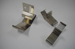 China 0.3mm - 5mm Small Metal Components Stainless Steel Stamping With Spring Clamp factory
