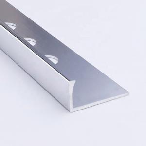 China 2.7m Zinc Chrome Square Edge Tile Trim Aluminum factory