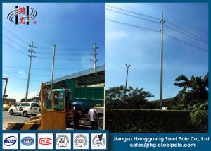 China Polygonal Galvanized Steel Power Transmission Poles 69KV 30FT - 80FT factory