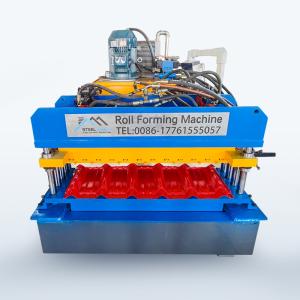 China Color Steel Glazed Tile And Roofing Sheet Forming Machine 8-12m/Min Speed factory