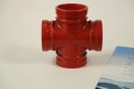Ductile Iron Grooved 4 Way Tee Pipe Fitting 2.5mpa