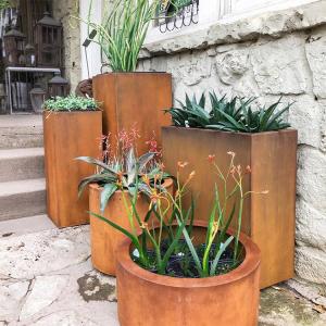 China OEM ODM service Popular Large Corten Steel Tall Planters abrasion resistance factory