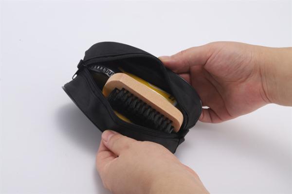 Shoe Shine Kit With Oxford Fabric Bag Hose Shoe Polish Cream Sponge Cleaner