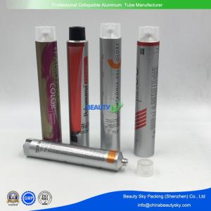 China Silver painting for colorful Hair dying cream Dia. 30mm Aluminum tube for European market factory