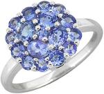 0.5 CTW Natural Blue Tanzanite Ring 18K Solid White Gold